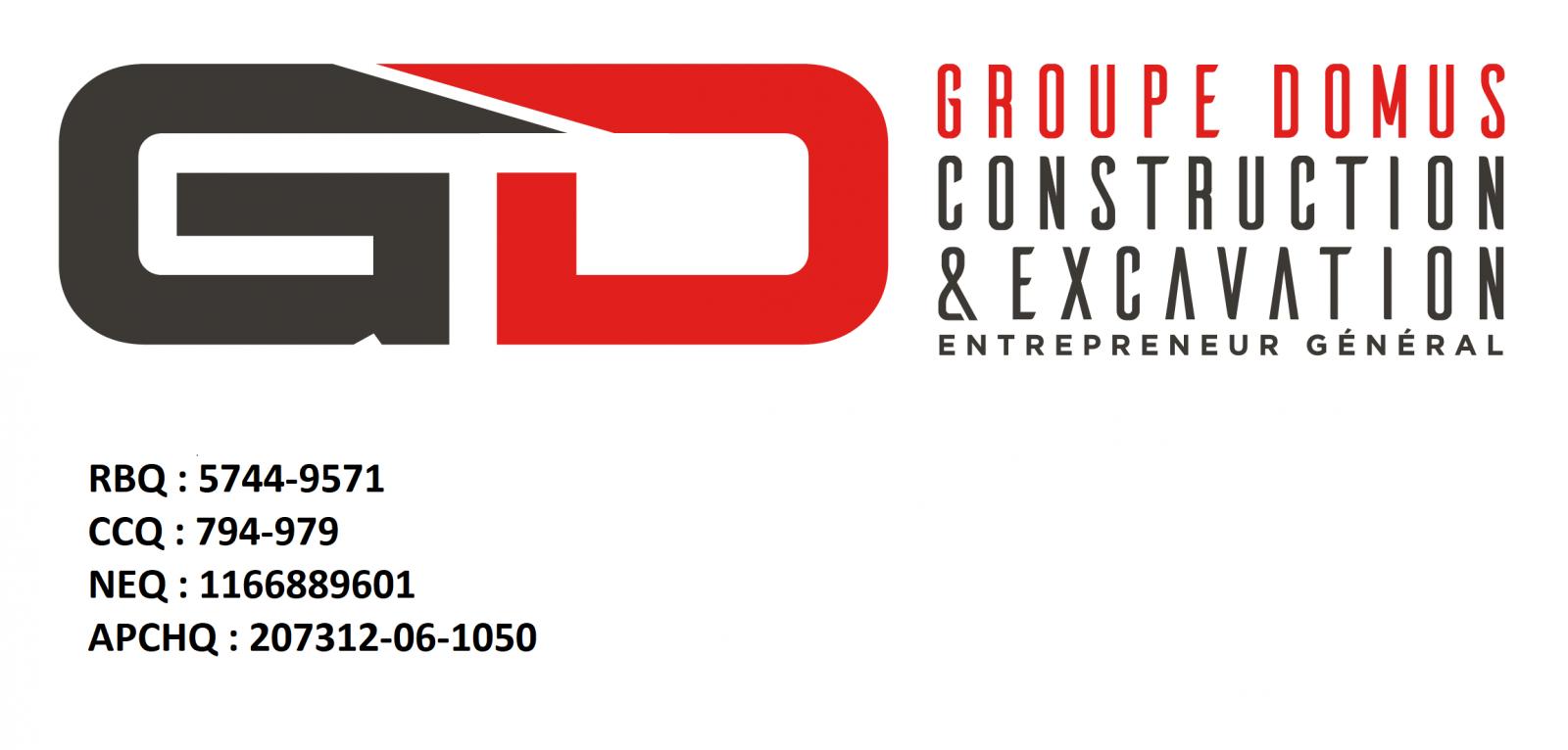 Construction et excavation résidentielles et commerciales Québec . Logo